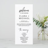 Whimsical Calligraphy Wedding Programmakaart (Staand voorkant)