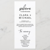 Whimsical Calligraphy Wedding Programmakaart (Voorkant)