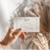 Whimsical Calligraphy Wedding RSVP Card