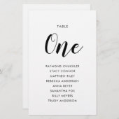 Whimsical Calligraphy Wedding Seating Chart (Voorkant / Achterkant)