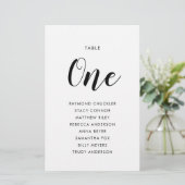 Whimsical Calligraphy Wedding Seating Chart (Staand voorkant)