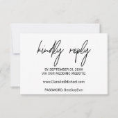 Whimsical Calligraphy Wedding Website RSVP Card (Voorkant)