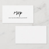 Whimsical Calligraphy Wedding Website RSVP Informatiekaartje (Voorkant / Achterkant)