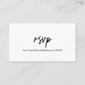 Whimsical Calligraphy Wedding Website RSVP Informatiekaartje (Voorkant)