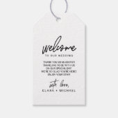 Whimsical Calligraphy Wedding Welcome Cadeaulabel (Voorkant)