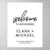Whimsical Calligraphy Welcome Wedding Poster (Voorkant)