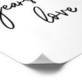 Whimsical Calligraphy Years of Love Wedding Sign Poster (Hoek)