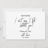 Whimsical Calligraphy zal je zijn als mijn vriend  Kaart (Achterkant)