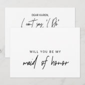 Whimsical Calligraphy zal je zijn als mijn vriend  Kaart (Voorkant / Achterkant)