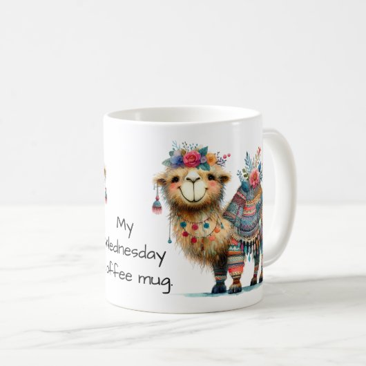 Whimsical Camel woensdag Hump Day Koffiemok (Voorkant rechts)