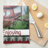 Whimsical Camping Ontworpen Theedoek (Quarter Fold)