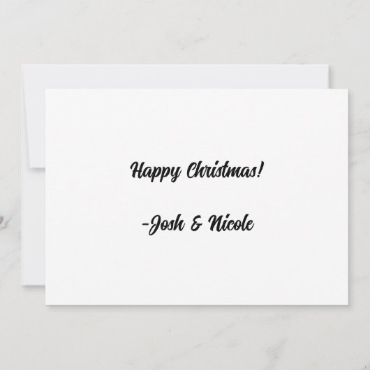 Whimsical  Candy Cane Holiday Kaart (Achterkant)