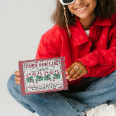 Whimsical  Candy Cane Holiday Kaart