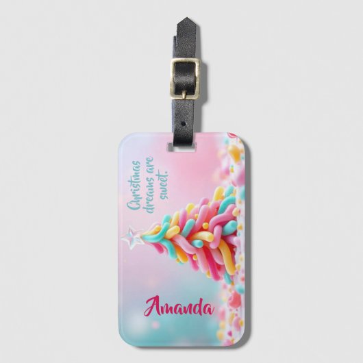 Whimsical Candy Tree Bagagelabel (Voorkant (verticaal))