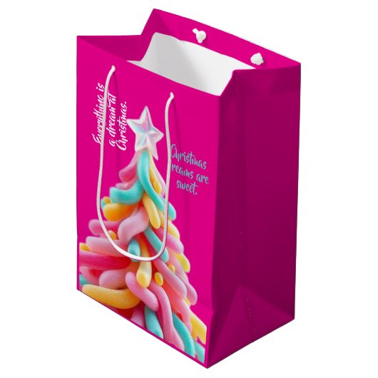 Whimsical Candy Tree Medium Cadeauzakje (Voorkant Gekanteld)