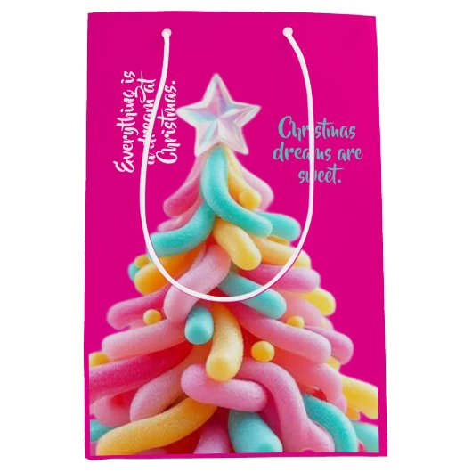 Whimsical Candy Tree Medium Cadeauzakje (Voorkant)