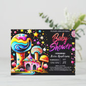 Whimsical Candyland Bliss Baby shower Kaart (Staand voorkant)