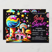 Whimsical Candyland Bliss Baby shower Kaart (Voorkant / Achterkant)