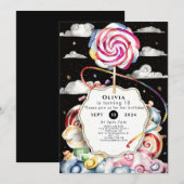 Whimsical Candyland Verjaardag Kaart (Voorkant / Achterkant)