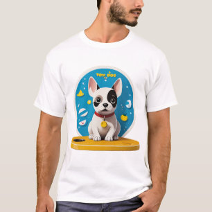 Whimsical Canine Minimalist T-shirt – Pixar-geïnsp