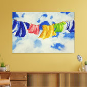 Whimsical Canvas Kunst Wasserij Clothesline, Artis (Insitu (Woonkamer))