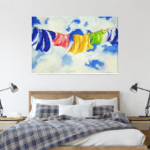 Whimsical Canvas Kunst Wasserij Clothesline, Artis (Insitu (Slaapkamer))