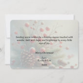 Whimsical Cardinal & Winter Berries Kerstkaart (Achterkant)