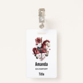 Whimsical Carousel Horse Image Badge (Achterkant met clip)