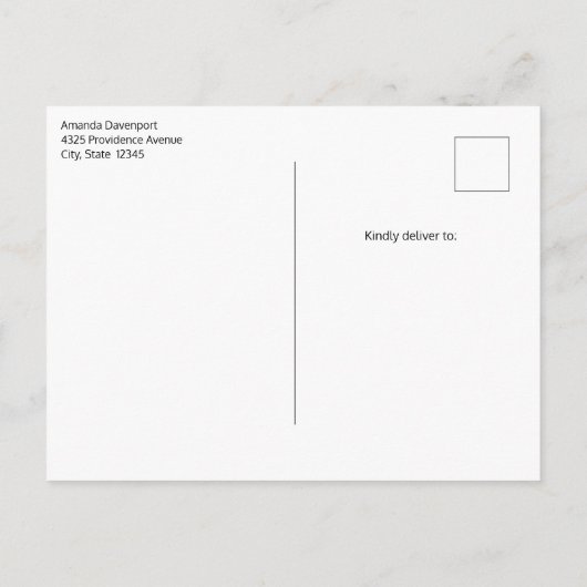 Whimsical Carousel Horse Image Birthday Uitnodiging Briefkaart (Achterkant)