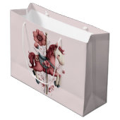 Whimsical Carousel Horse Image Groot Cadeauzakje (Voorkant Gekanteld)