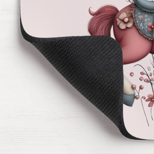 Whimsical Carousel Horse Image Muismat (Hoek)