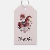 Whimsical Carousel Horse Image Thank You Cadeaulabel (Voorkant)