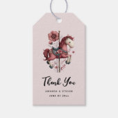 Whimsical Carousel Horse Image Wedding Cadeaulabel (Voorkant)