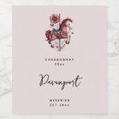 Whimsical Carousel Horse Image Wine Making Wijn Etiket (Enkel label)