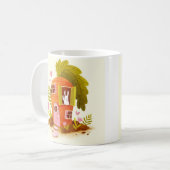 Whimsical Carrot Bunny House Mug Cute Farm Animals Koffiemok (Voorkant links)