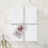 Whimsical Carrousel Paard Afbeelding Bruiloft Cadeaulabel (Met Touw)