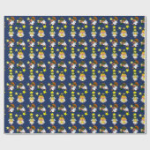 Whimsical Cartoon Angel Christmas Gift Wrap Cadeaupapier (Vlak)