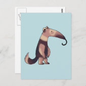 Whimsical Cartoon Anteater Art Briefkaart (Voorkant / Achterkant)