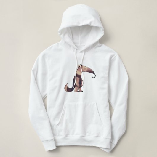 Whimsical Cartoon Anteater Art Hoodie (Design voorkant)