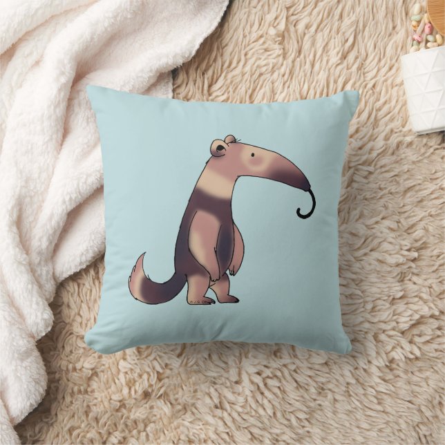 Whimsical Cartoon Anteater Art Kussen (Deken)