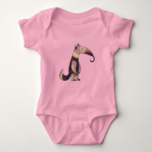 Whimsical Cartoon Anteater Art Romper (Voorkant)