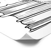 Whimsical Cartoon Art: Mirthful Mouse Character Poster (Hoek)