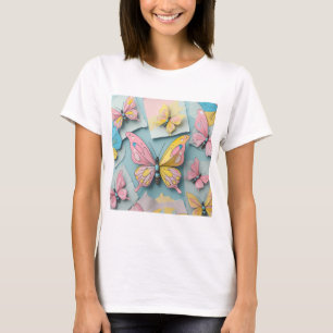 🦋 Whimsical Cartoon Butterfly T-shirt – Schattige