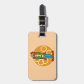 Whimsical Cartoon Clown met felle kleuren Bagagelabel (Voorkant verticaal)