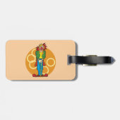 Whimsical Cartoon Clown met felle kleuren Bagagelabel (Achterkant horizontaal)