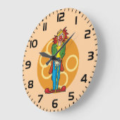 Whimsical Cartoon Clown met felle kleuren Grote Klok (Hoek)