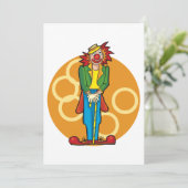 Whimsical Cartoon Clown met felle kleuren Kaart (Staand voorkant)