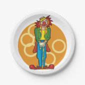 Whimsical Cartoon Clown met felle kleuren Papieren Bordje (Voorkant)