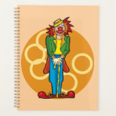 Whimsical Cartoon Clown met felle kleuren Planner (Voorkant)