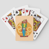 Whimsical Cartoon Clown met felle kleuren Pokerkaarten (Achterkant)